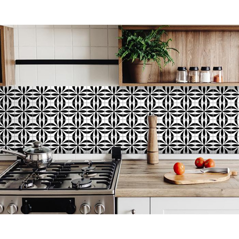 6'' W x 6'' L Vinyl Peel and Stick Field Tile