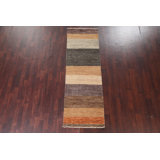 Gabbeh Kashkoli One-of-a-Kind 2'7" X 7'11" New Age Runner Wool Area Rug in Multicolor