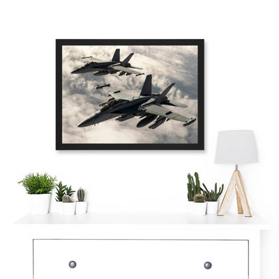 Hook Military US Airforce F-18 Hornet Jet Fighters 1 Piece Single Picture Frame Wall Art