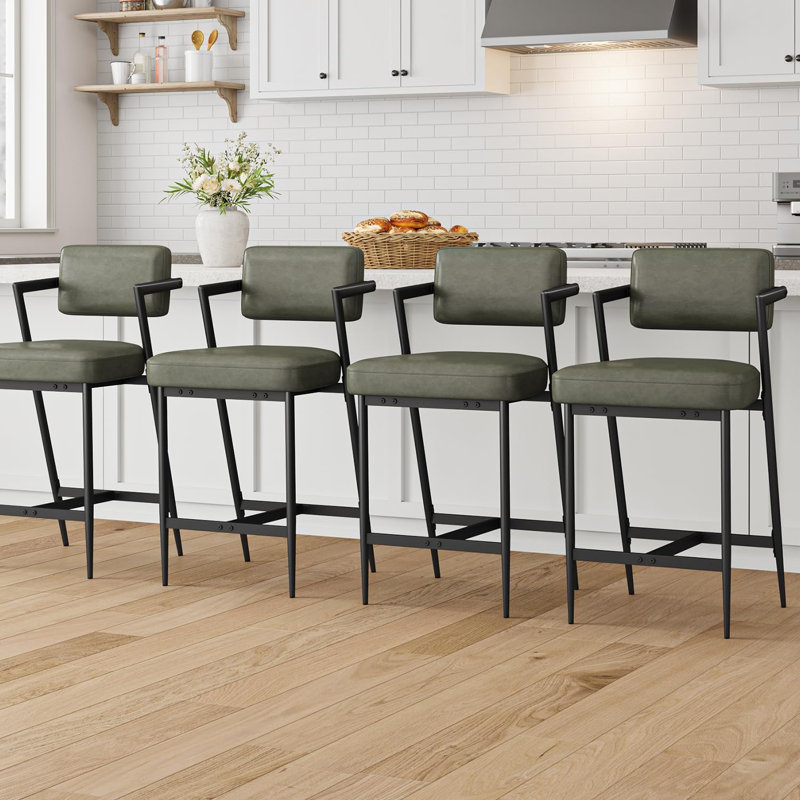 Bar Stool with Iron Frame, 4