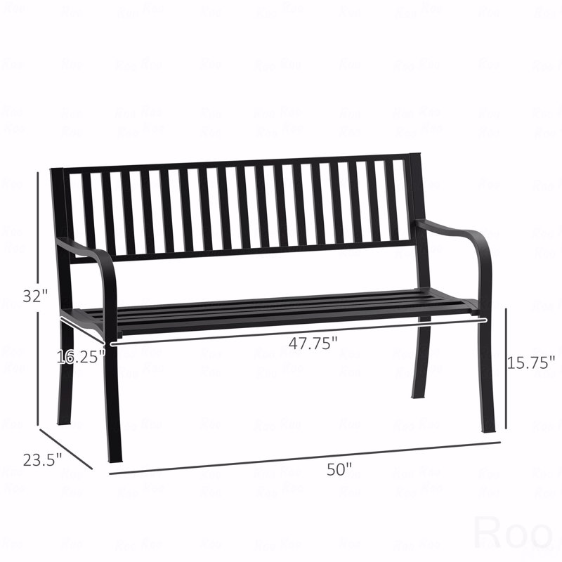 Banc de jardin extérieur, banc de patio