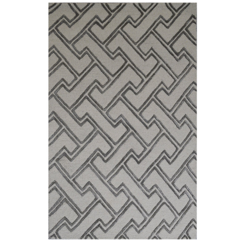 Stapples Geometric Hand Woven Area Rug, Rectangle 122 x 183cm