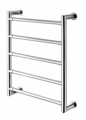 Tura 5 Rail Wall-Mounted Electric Towel Warmer, Polished Brass