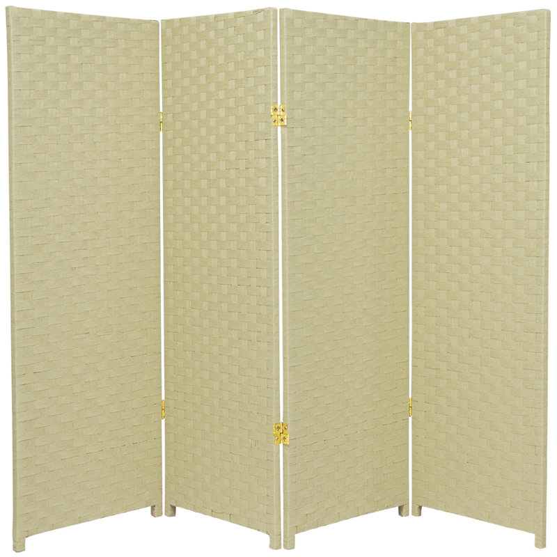 Amitis 7 pi. Cloison haute pliable en fibre tissée, 4, H 84 po x l 78 po x P 1 po, Crème