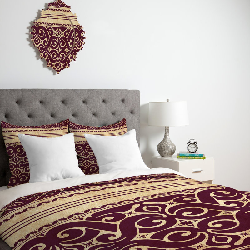 Housse de couette, Housse de couette pour grand lit et 2 taies décor, Luxe