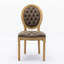 Chaise de salle à manger en cuir de polyuréthane brun antique style français, structure en bois massif, garniture cloutée (ensemble de 2)-1512410100