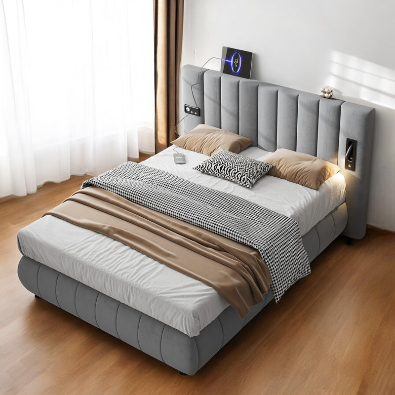 Upholstered Bed, 166 x 208cm