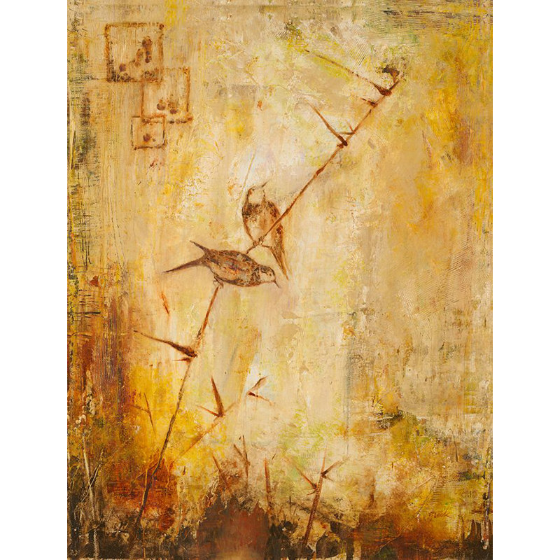 Birds Together Print, Glass Coat, 32" H x 24" W