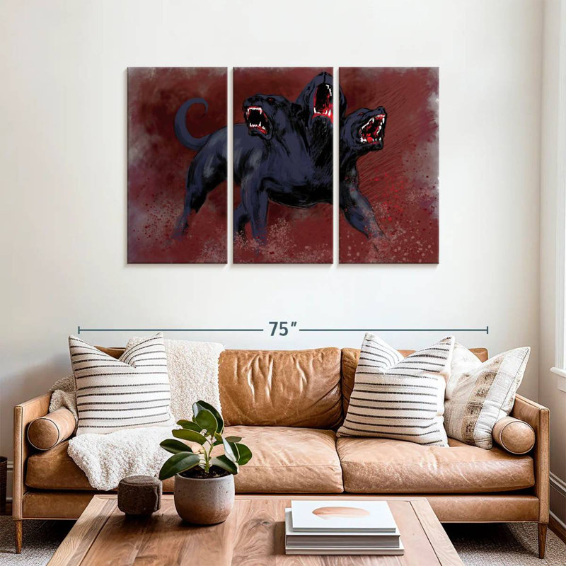 Kelan Cerberus, 36" H x 57" W
