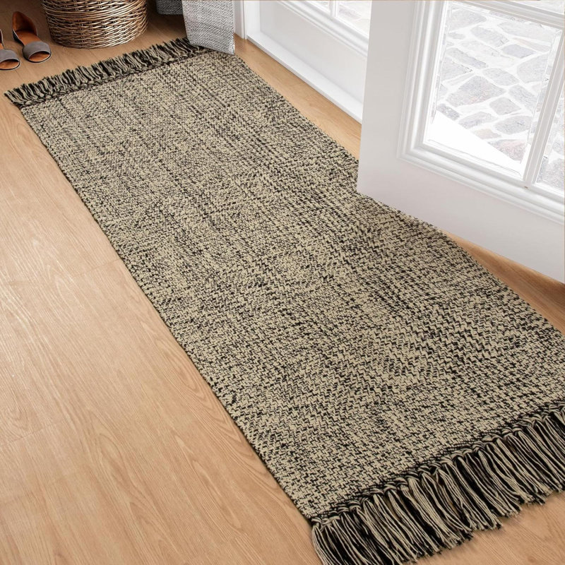 Tapis de couloir en coton 2 pi x 5 pi avec envers antidérapant Lateashia