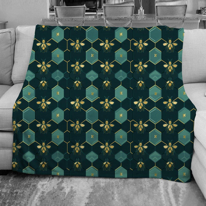  Bee Fleece Blanket, Twin