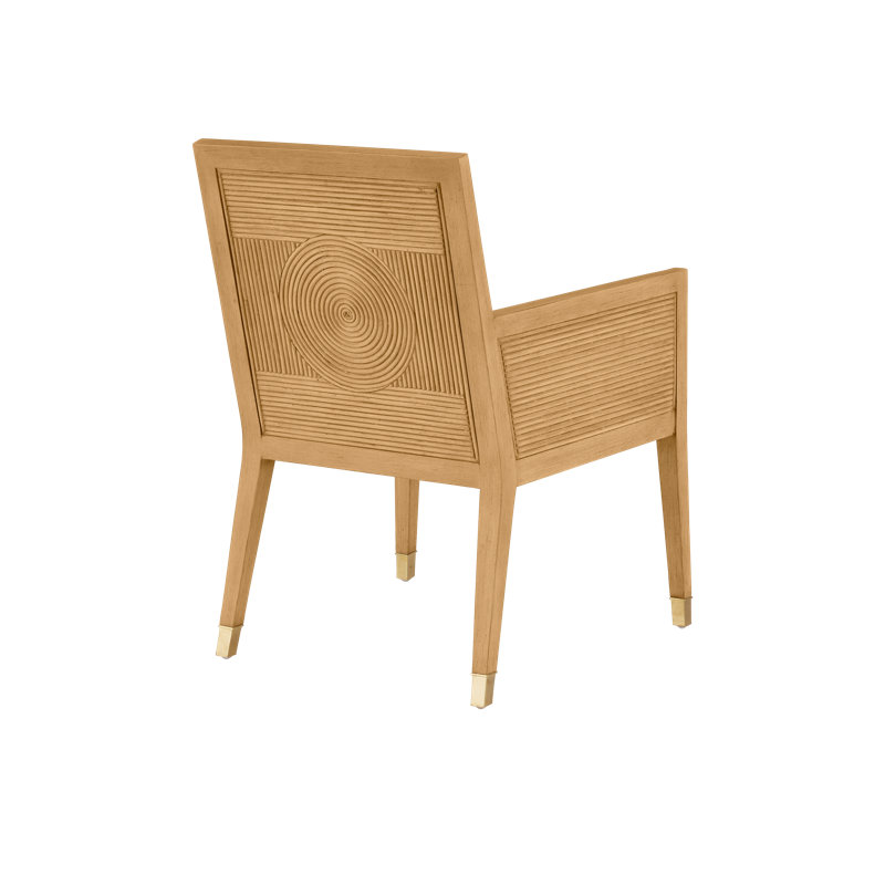 Santos Vintage Armchair, Barrett Dusk, Beige Polyester Blend, Natural Wood