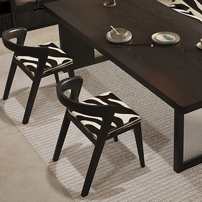 Grande table de bout en bois de frêne noir moderne, H 29,52 po x L 70,86 po x l 33,46 po