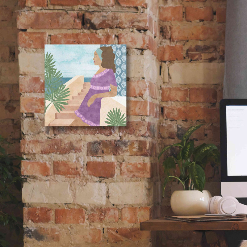 «Mediterranean Holiday IV» par Flora Kouta, impression sur toile, H 12 po x l 12 po x P 0,75 po