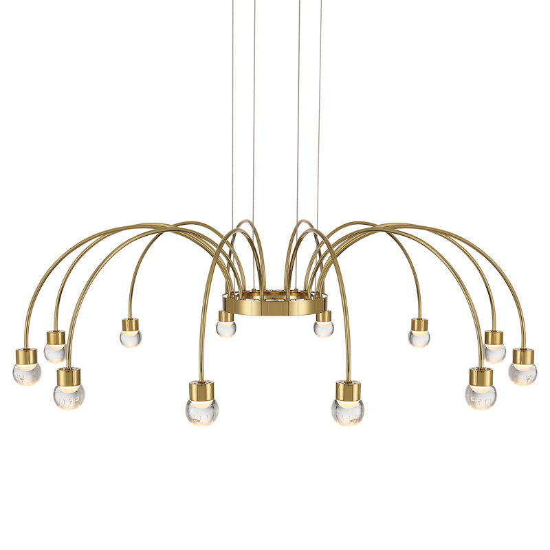 Lustre intégré 12 lumières Yep by Willadene, Diffuseurs globes