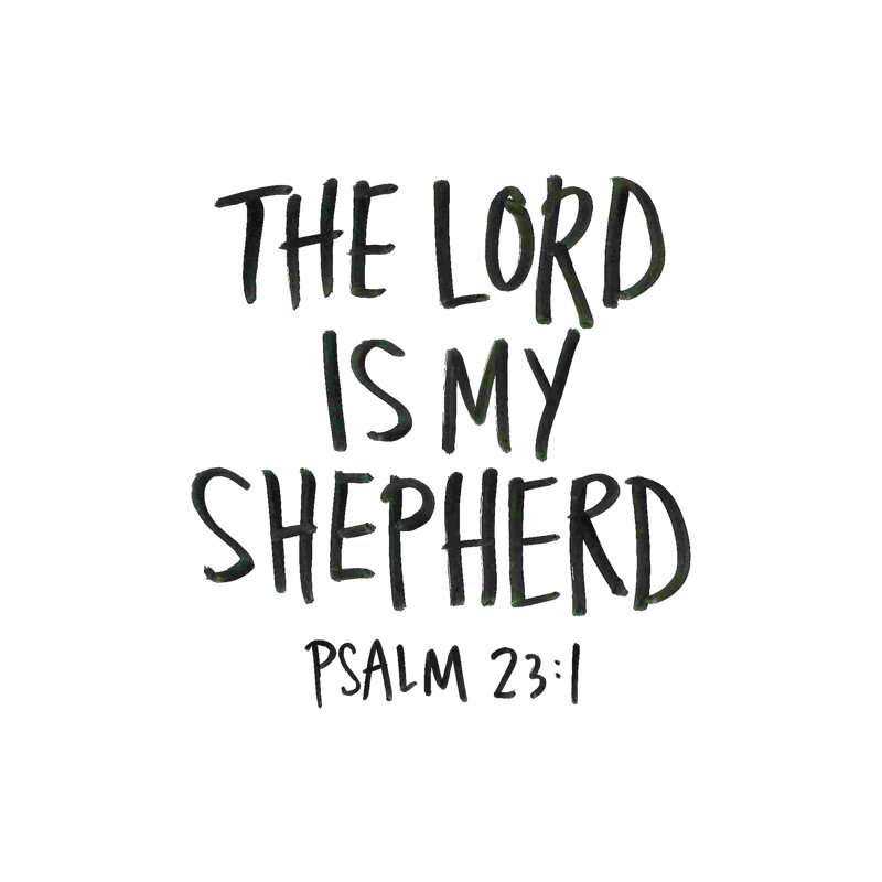 «Lord My Shepherd», H 30 po x l 30 po