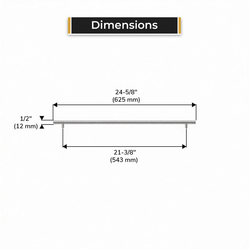 Poignées Deltana BP2138SS, acier inoxydable