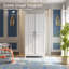 Armoire à vin à 2 tiroirs 68,9 po avec porte-bouteilles et porte-verres H 68,9 po