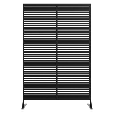 Decorative Metal Garden Fence 72" – Freestanding Rustproof Privacy Screen Panel, Modern Scroll Design, Easy Snap-Together, Weather Resistant, Outdoor & Indoor Fence for Patio, Lawn, Pool,