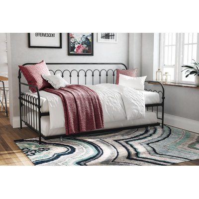Bright Pop Metal Daybed with Trundle by Novogratz