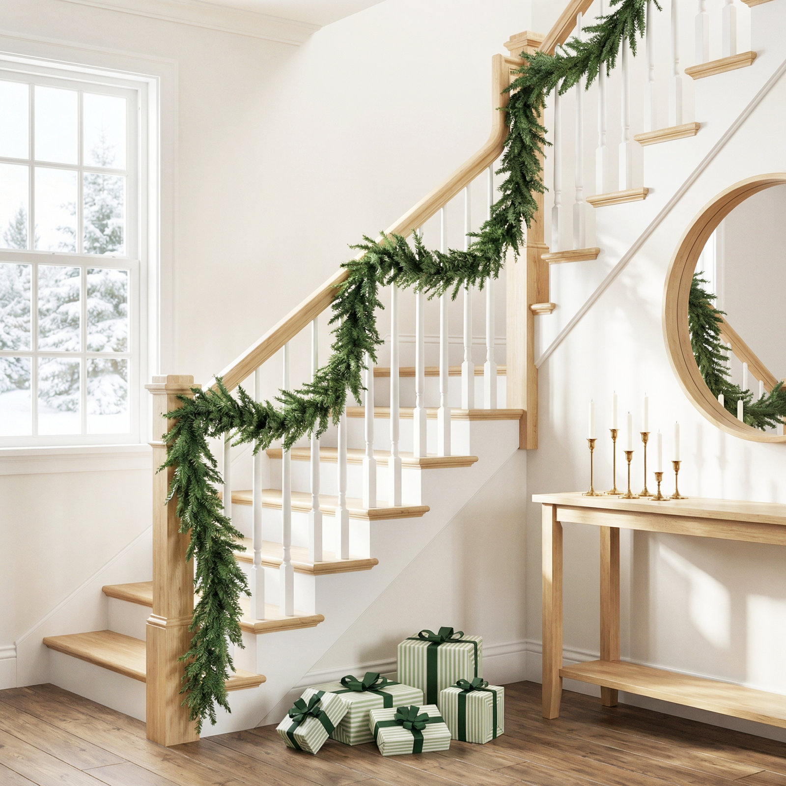 Canadian Pine Artificial Christmas Garland Unlit, 10'' H x 600" L x 10'' D