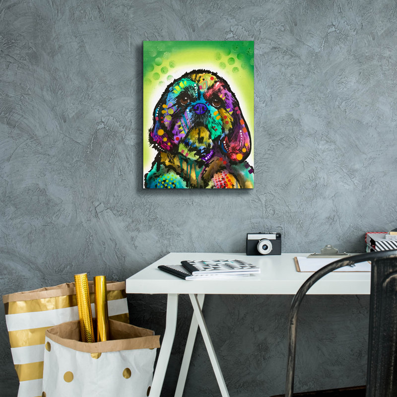 «Kinda Shih Tzu» par Dean Russo Studios, art mural sur toile, H 16 po x l 12 po x P 0,75 po