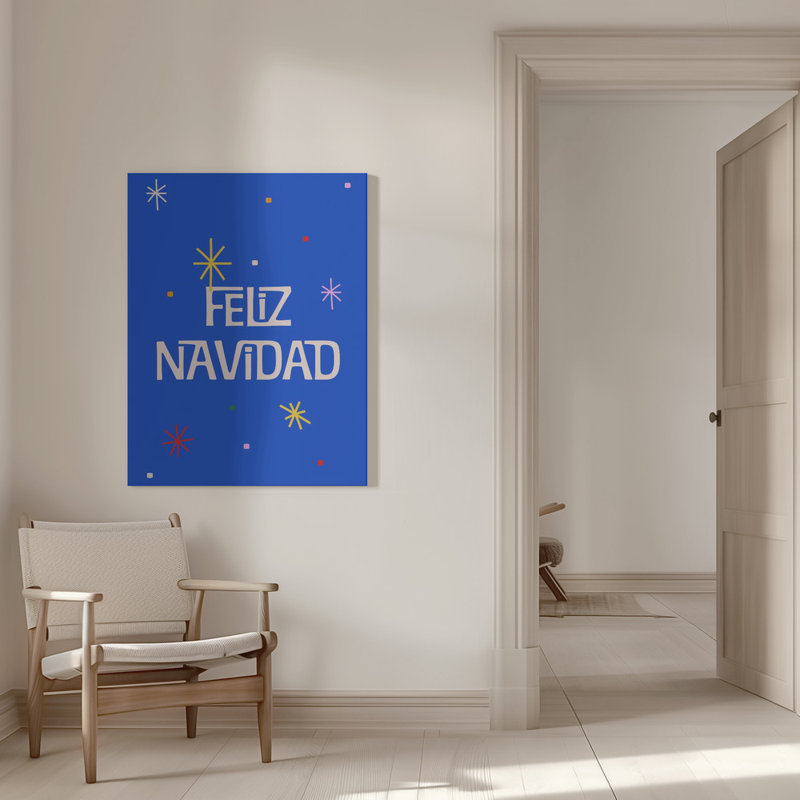 "Feliz Navidad", art mural sur toile tendue, H 16 po x l 12 po