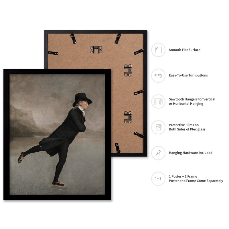 Patineur, 11"H x 14"W, Poster, Black Framed