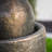  XBrand 26" Modern Sphere Water Fountain with LED Light – Indoor Outdoor Stone Texture Floor Fountain, Zen Bubbling Ball Water Feature for Garden Patio Porch - Bronze-520685509
