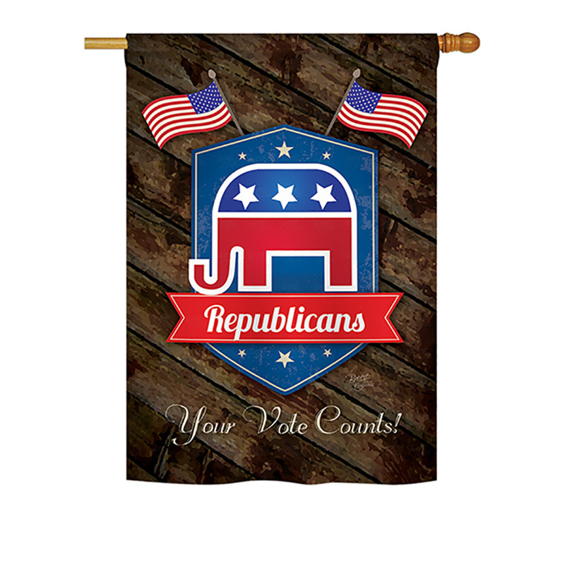 Double Sided Polyester House Flag, 18.5" H x 13" W