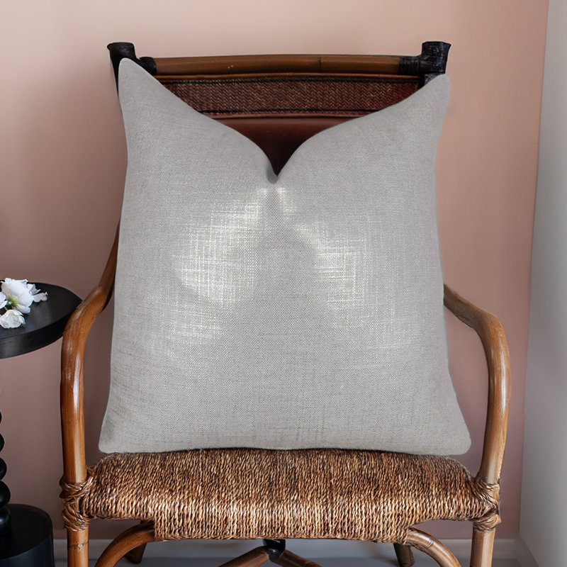 Housse de coussin à double face en métal argenté Thomas Collection®, Carré 18 po