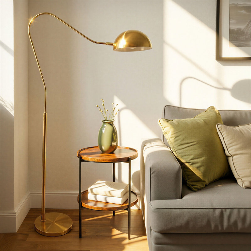 Lampe sur pied en métal