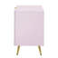 Table de chevet 2 tiroirs rose ultrabrillant