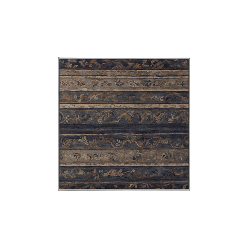 Tapis mauve soyeux et moelleux, Carré 8 pi