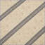 Repose-pieds, accent hexagonal campagnard avec rayures brun clair imprimées | Structure en bois massif | Brun clair brun clair | Bois