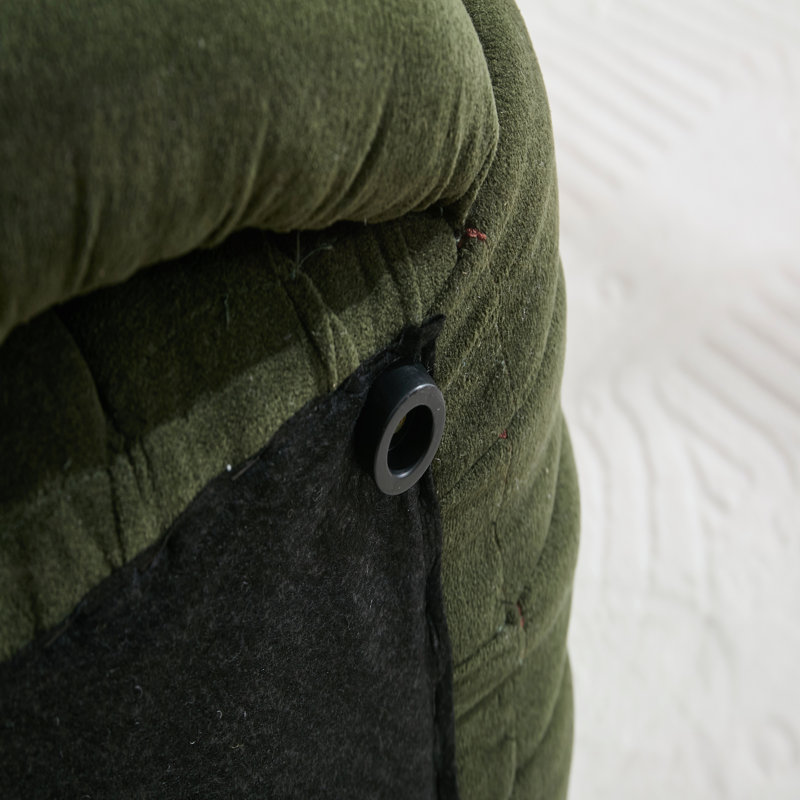 Ottoman Makeup Stool Footstool, Green Chenille
