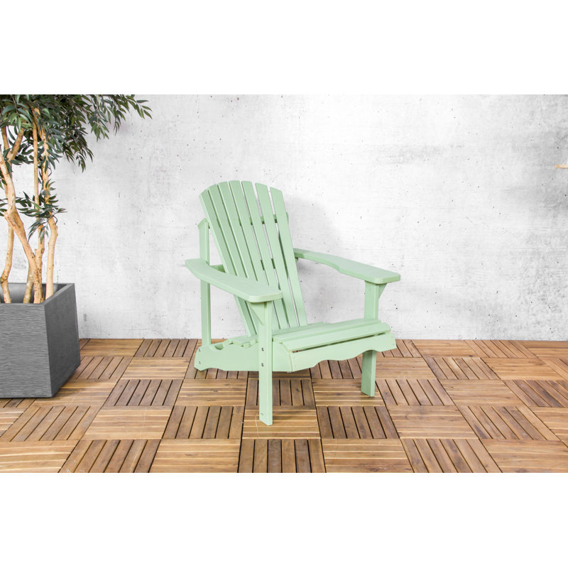 Laverty Outdoor Adirondack Chair, Army Green