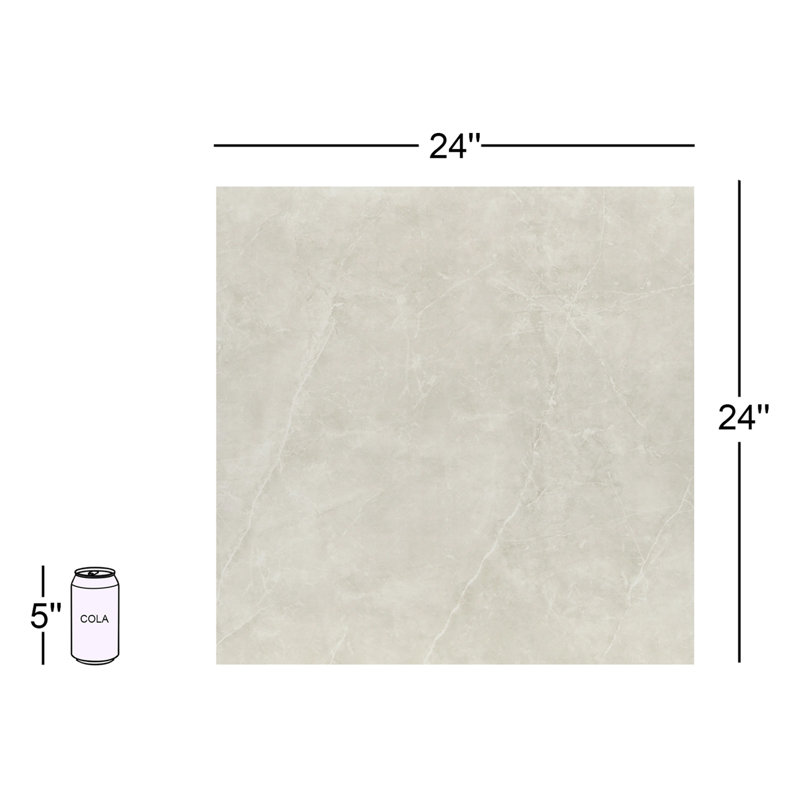 Sterlina II Asphalt 24 in. x 24 in. Matte Porcelain Floor and Wall Tile (15.5 sq. ft./Case), Silver