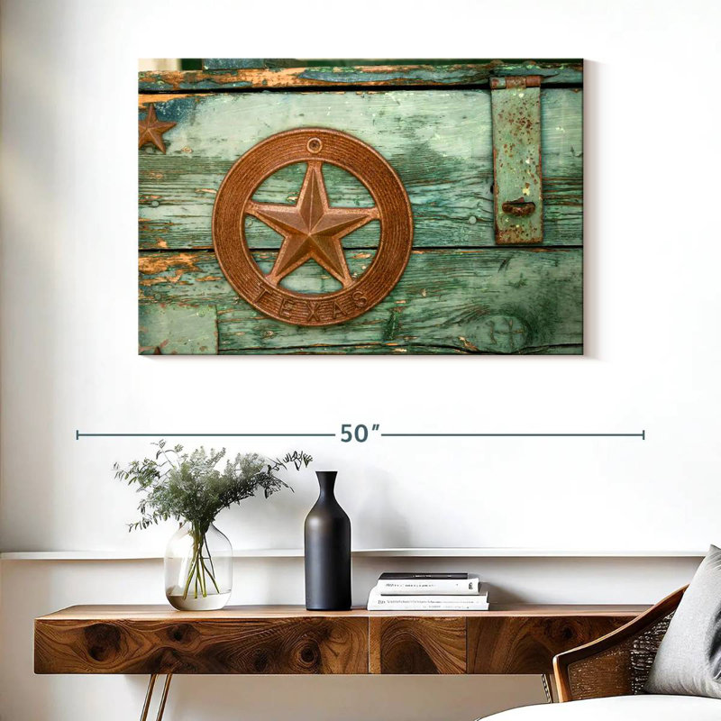Lelar Rusted Texas Star, 26" H x 39" W