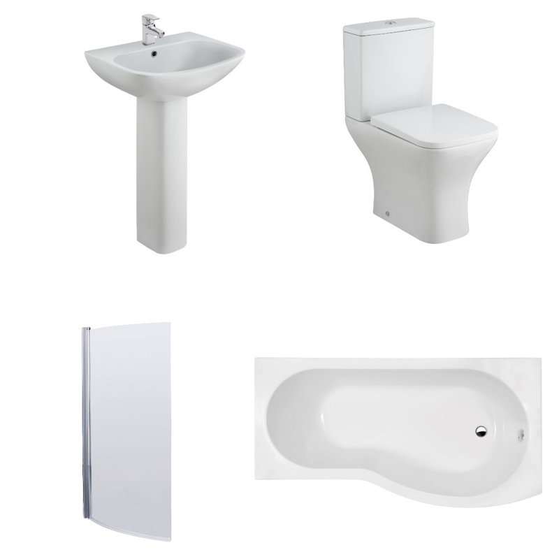 Balvin Bathroom Suite, Right-Handed
