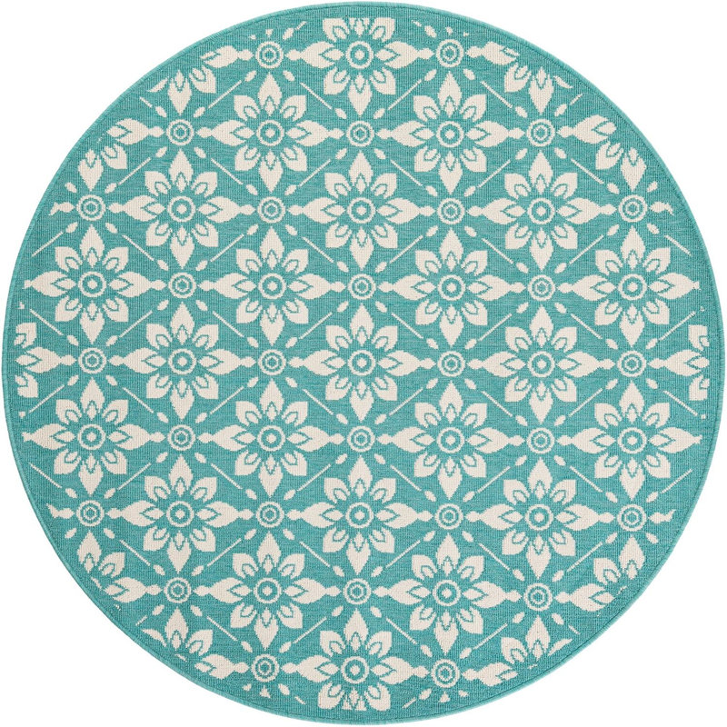 Tapis d'extérieur noir Aucun, Rond 5 pi 1 po