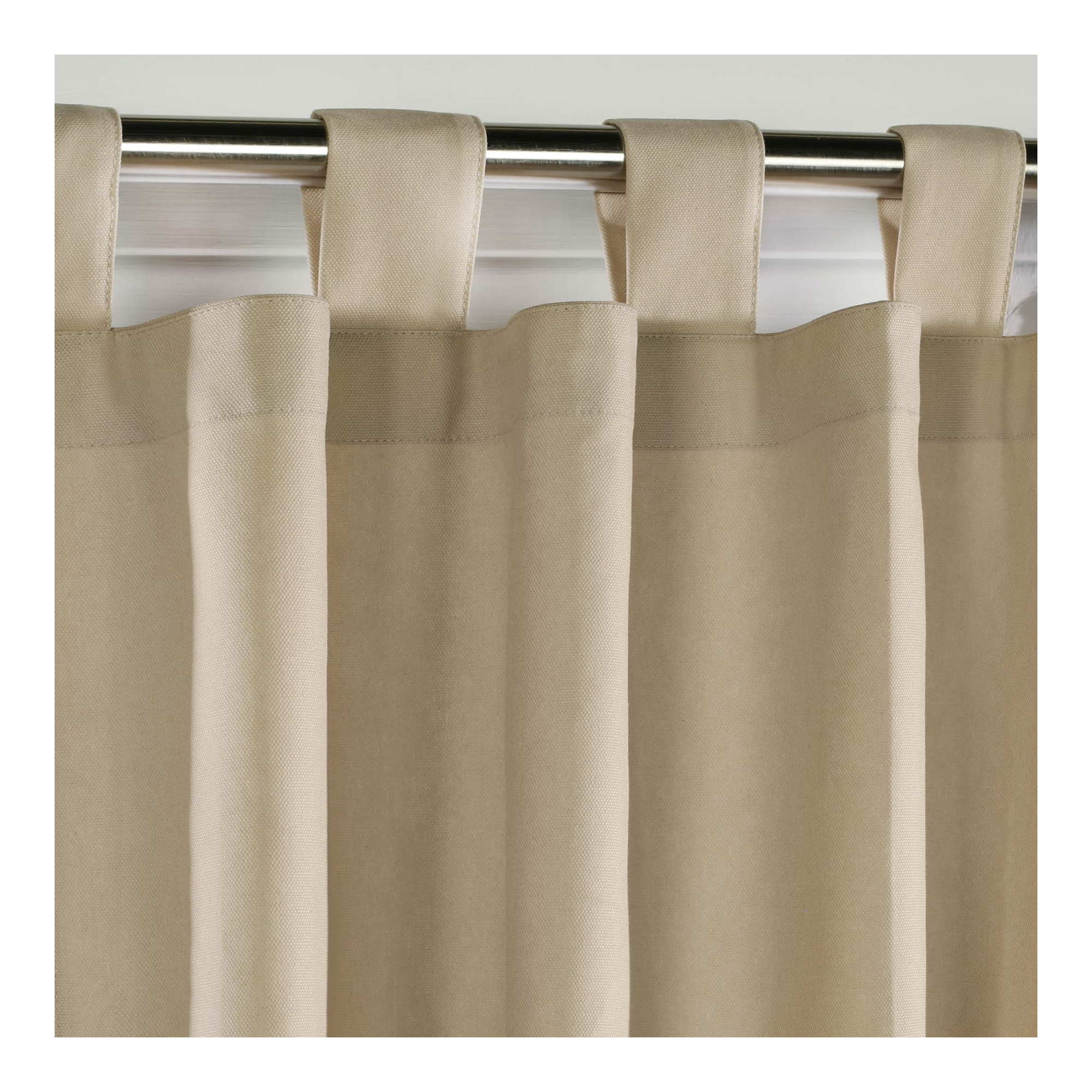 Mcgowen 100% Cotton Solid Room Darkening Thermal Tab Top Curtain Panel, 40" W X 63" L, Khaki