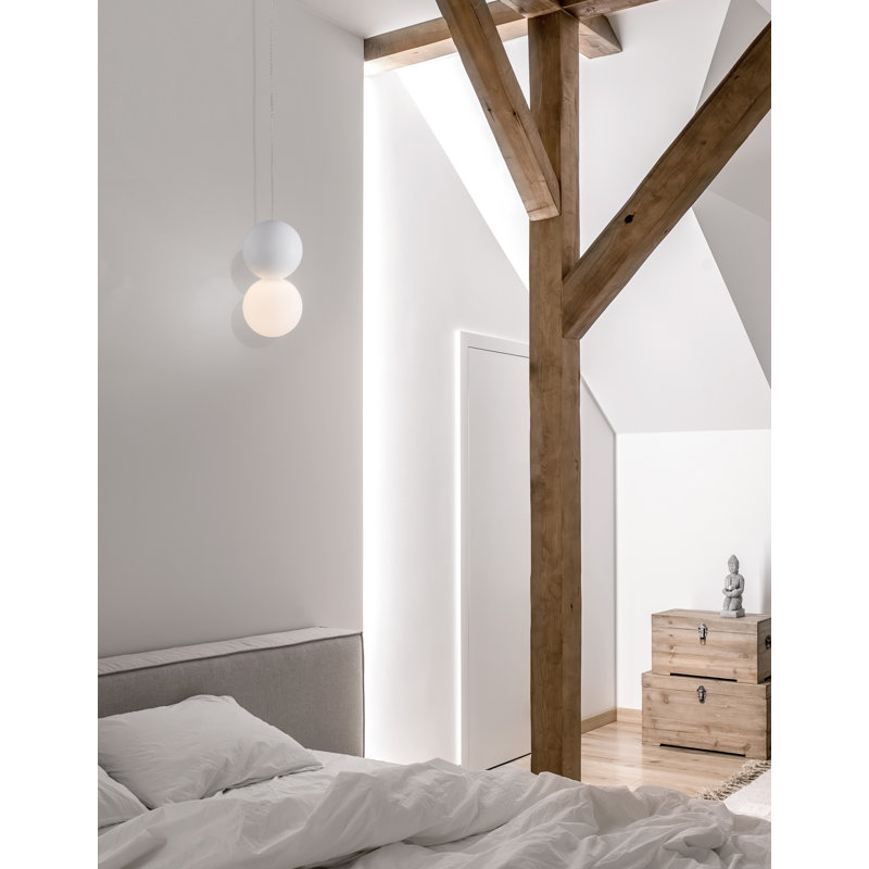 1 - Light Single Pendant, White
