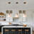 6.9" 1-Light Shell-Textured Glass Pendant with Adjustable Cord and Tri-Color E26 Bulb for Kitchen Island and Dining Room