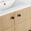 Meuble-lavabo autoportant 30 po, 2 portes à fermeture douce, chêne, contreplaqué (sans le lavabo)-398708323