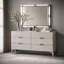 Commode penthouse à 6 tiroirs avec miroir - Gris cendré