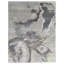 Abstract Hand-Knotted Wool GREY Area Rug-1723355593