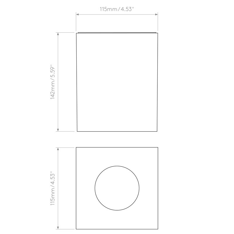 Kos LED Outdoor Flush Mount, Textured White