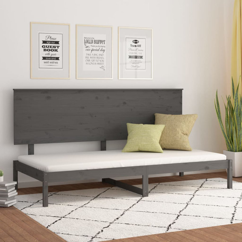 Pacjo Solid Wood Daybed, Small Single (2'6), Brown