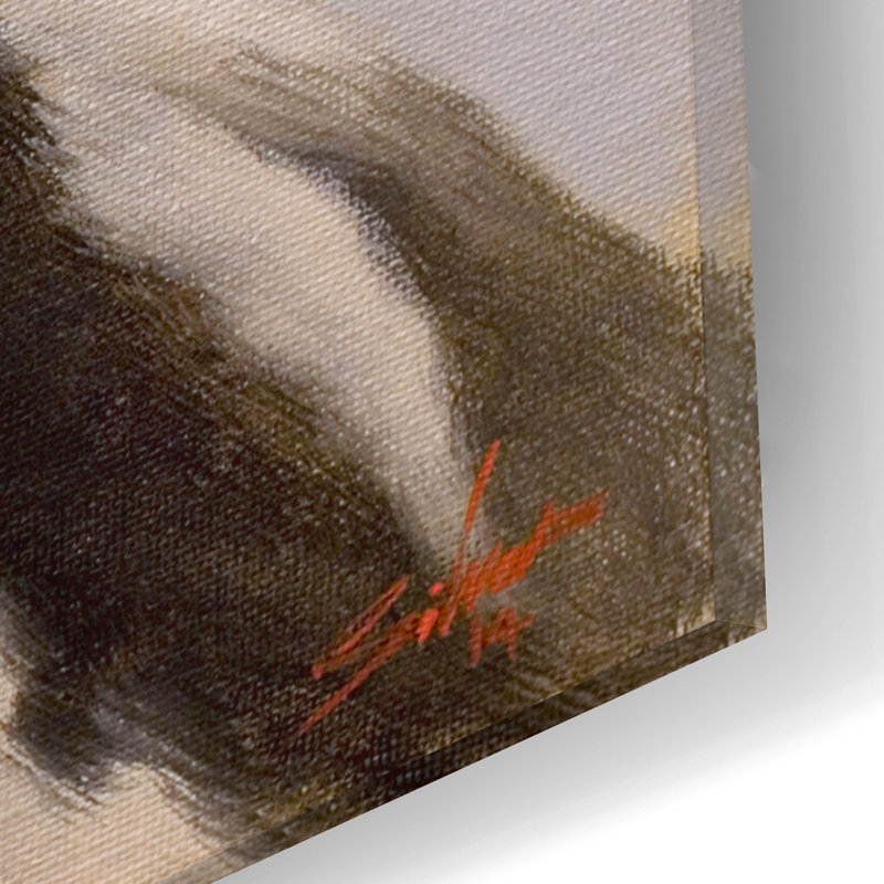 «Serious Cow» par John Silver, H 12 po x l 16 po x P 0,13 po